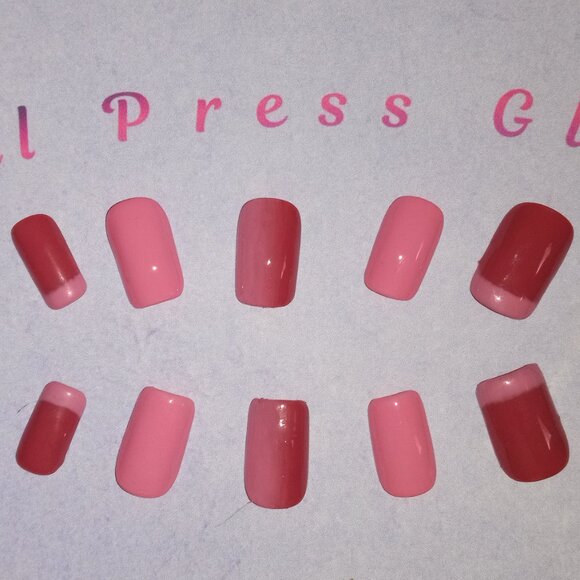 24pc Verticle Ombre 💗 Mixed Press-on Nail Set (Made to Order) - Picture 8 of 15